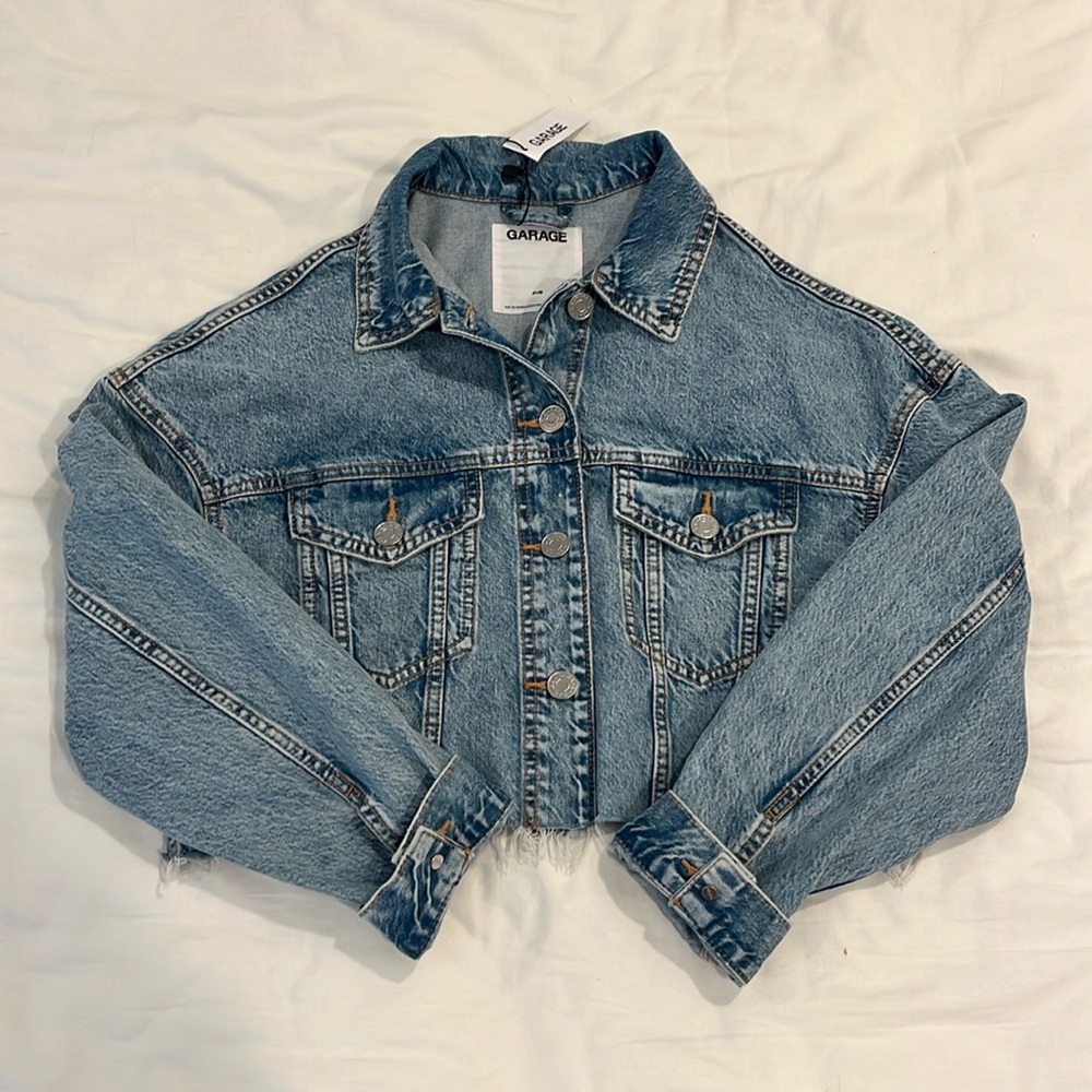 Garage Oversized Cropped Jean Jacket